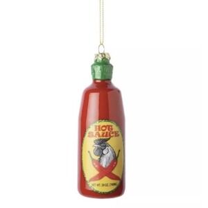 Hot Sauce Christmas Ornament   Blown Glass